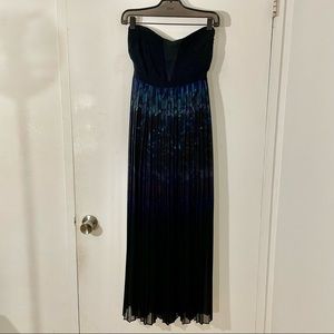 UO Silence + Noise Strapless Maxi Pleated Dress